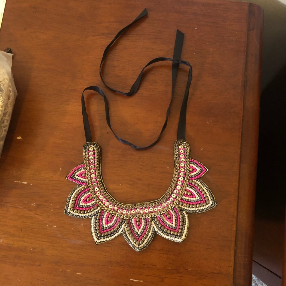 Pink Tie Necklace